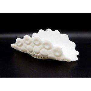 Kemple White Milk Glass Moon And Stars Dish Banana Bowl Compote 12 Inch